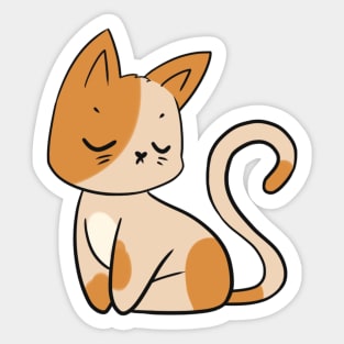 Chibi Kitty - Cream Colors Sticker
